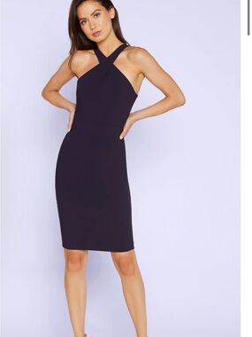 Likely High Midi cocktail Dress in Navy